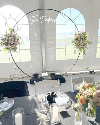 Hitch Rentals - Backdrops - Black Hoop