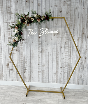 Hitch Rentals - Backdrops - Gold Hexagon Arch-2