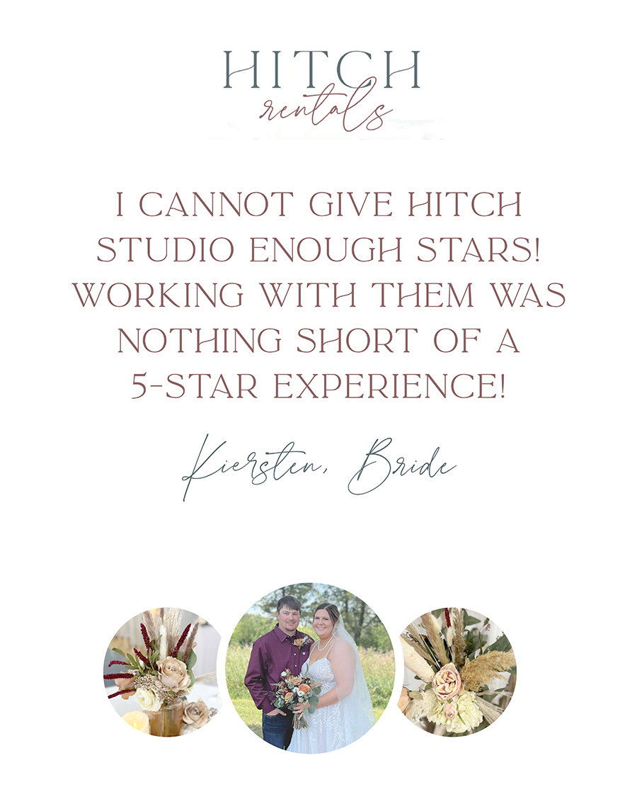 Wedding rentals near Sioux Falls testimonial