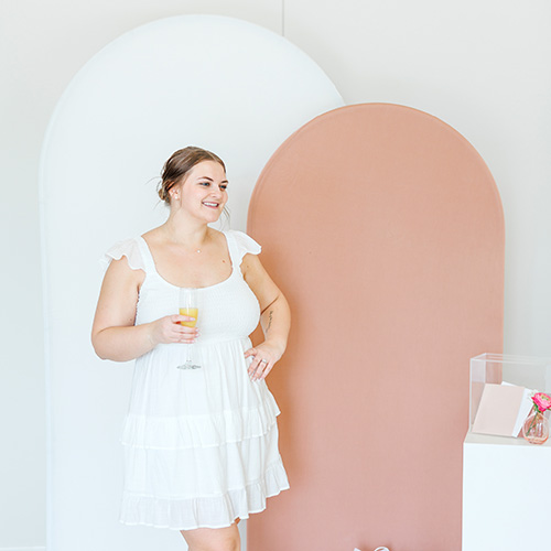 citrusbridalshower roundedbackdrop