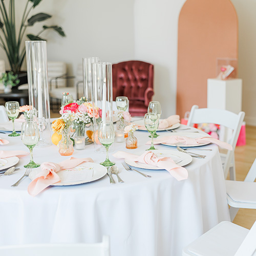 citrusbridalshower tabledecor